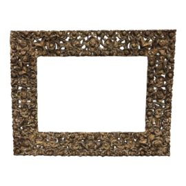 Hand Carved Floral Picture Frame