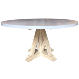 Contemporary Round Pedestal Dining Table. Original Price: $3,000.00