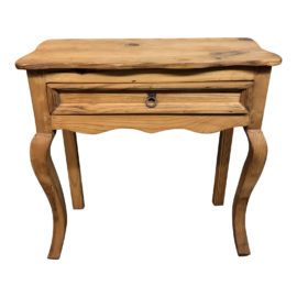 Curved Leg Oak Side Table/Mini-Console