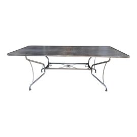 Modern Woodard Iron Mesh Outdoor Dining Table. Original Price: $764