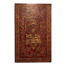 Medieval Style "Coat of Arms" Red Gold Leaf Wall Panel