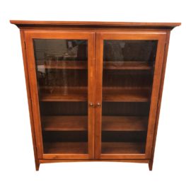 Thomasville Two-Door Glass & Wood Bookshelf/Display Cabinet