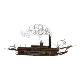 Curtis Jere Signed Steamboat 'Dixie' Metal Sculpture