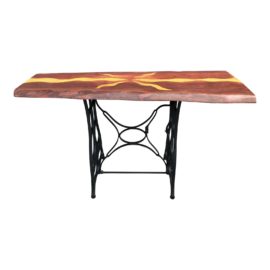 Custom Bob Baker Hawaiian Eucalyptus + Epoxy Console Table