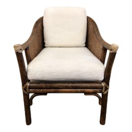 McGuire Vintage Caned Lounge Chair