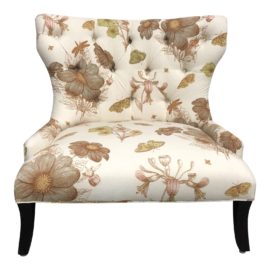 Horchow Garden Print Tufted Back Chair. Original Price: $1,779