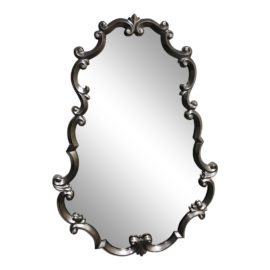 Horchow Oval Draped Pewter Finish Wall Mirror. Original Price: $600