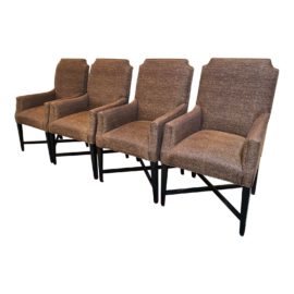 Woodbridge Cross Brace Arm Chairs - Set of 4