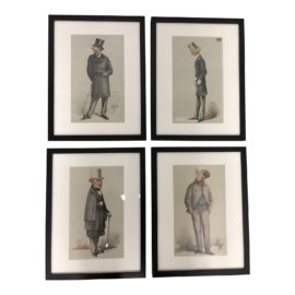 Vintage Vanity Fair Carlo Pellegrini (Ape) Lithograph Collection 4 Pieces