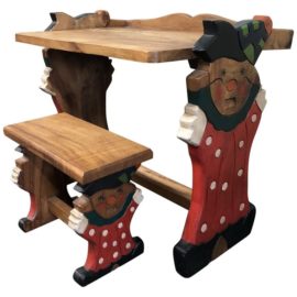 Vintage Child's Desk + Matching Stool