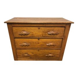 Wood Three Drawer Chest/Lowboy Dresser