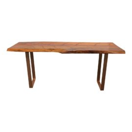 Hand Crafted Bob Baker Rainbow Eucalyptus Wood + Metal Coffee Table