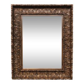 Large Scale Wood-Look Wall Mirror
