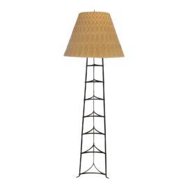 Iron Floor Lamp + Woven Lamp Shade. Original Price: $1,500