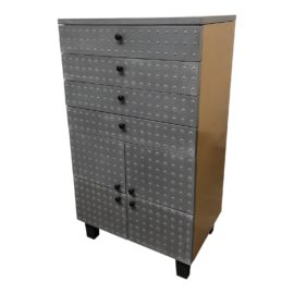 Custom Maple Wood Metal + Rivet Eight Drawer Dresser