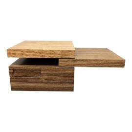 Custom Oak Cantilever Cocktail Table