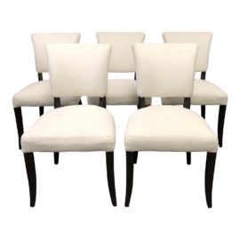 Set of Five Restoration Hardware Adèle Fabric Side Chairs. Original Price: $2,525
