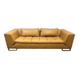 American Leather Modern Leather Sofa. Original Price: $3,000