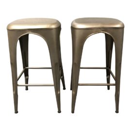 Restoration Hardware "Remy" Backless Bar Stools - a Pair