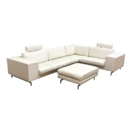 BoConcept Morini Leather Sectional + Ottoman. Original Price: $7,300