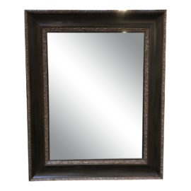 Antique Style Black + Gilt Wall Mirror