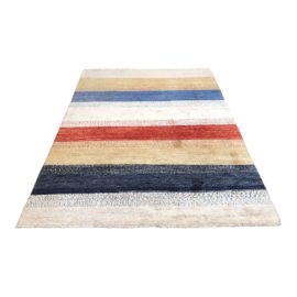 Contemporary Striped Area Rug - 5′7″ × 7′3″