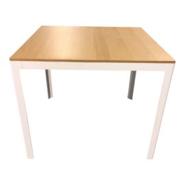 Modern Square Wood + Metal Table. Original Price: $700