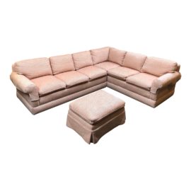 Custom Sectional and Ottoman, by Kroll Furniture