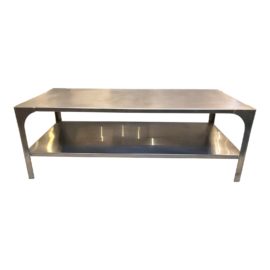 Contemporary Stainless Steel Coffee Table