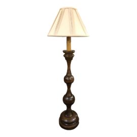 Lathed Vintage Floor Lamp