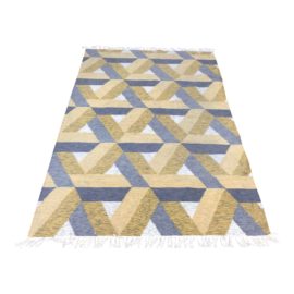 West Elm Matrix Wool Kilim Area Rug - 5′1″ × 8′