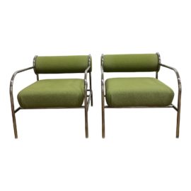 Pair of Cappellini Shiro Kuramata Sofa With Arms Arm Chairs. Original Price: $5,300