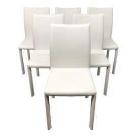 Set of Six Molly Leather Dining Chairs From H.D. Buttercup