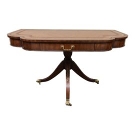 Maitland-Smith Leather Topped Hall Table