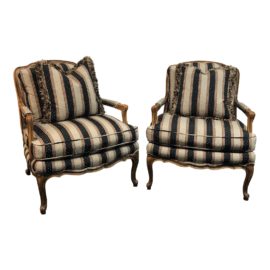 Baker Furniture Bergere Chairs, a Pair. Original Price: $3,200