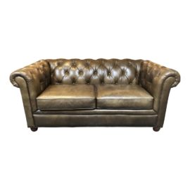Pottery Barn Chesterfield Leather Sofa. Original Price: $3,099