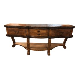 Hand Crafted Mexican Wood Console Table