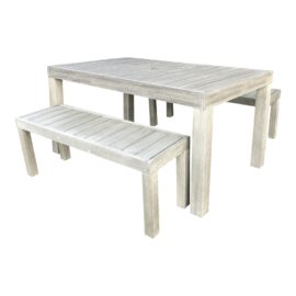 Portside Outdoor Table + Benches, by West Elm. Original Price: $999