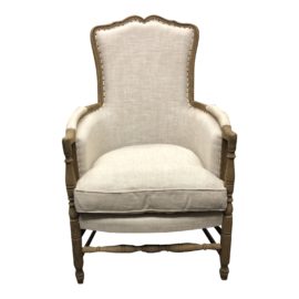 Restoration Hardware 18th C. French Upholstered Bergere Chair