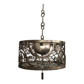 Custom Artisan Metal Drum Chandelier