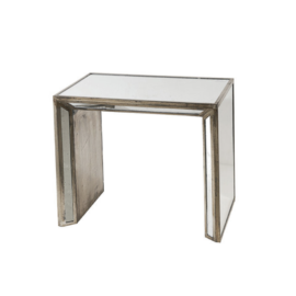 Restoration Hardware Mirrored Side Table