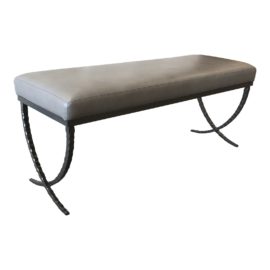 NEW Talmadge Leather Bench by Charleston Forge. Original Price: $2,255