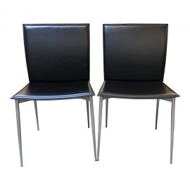 Fillipo Sibau Leather Chairs - a Pair