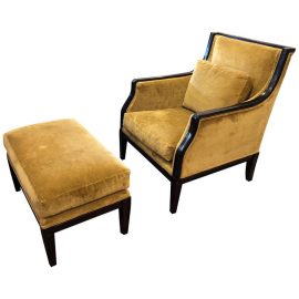 Ironies Juno Chair + Ottoman. Original Price: $7,990