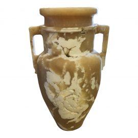 Large Solid Albaster Urn Decor Vase