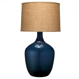 Jamie Young Co. Extra Large Plum Jar Navy Blue Table Lamp Original Price: $799