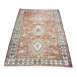 Silk Sumak Area Rug - 4′4″ × 6′8″