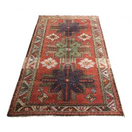 Vintage Handwoven Wool Area Rug