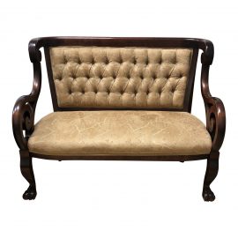 Vintage Victorian Tufted Settee