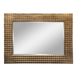 Large Textured Gold + Silver Framed Wall MIrror